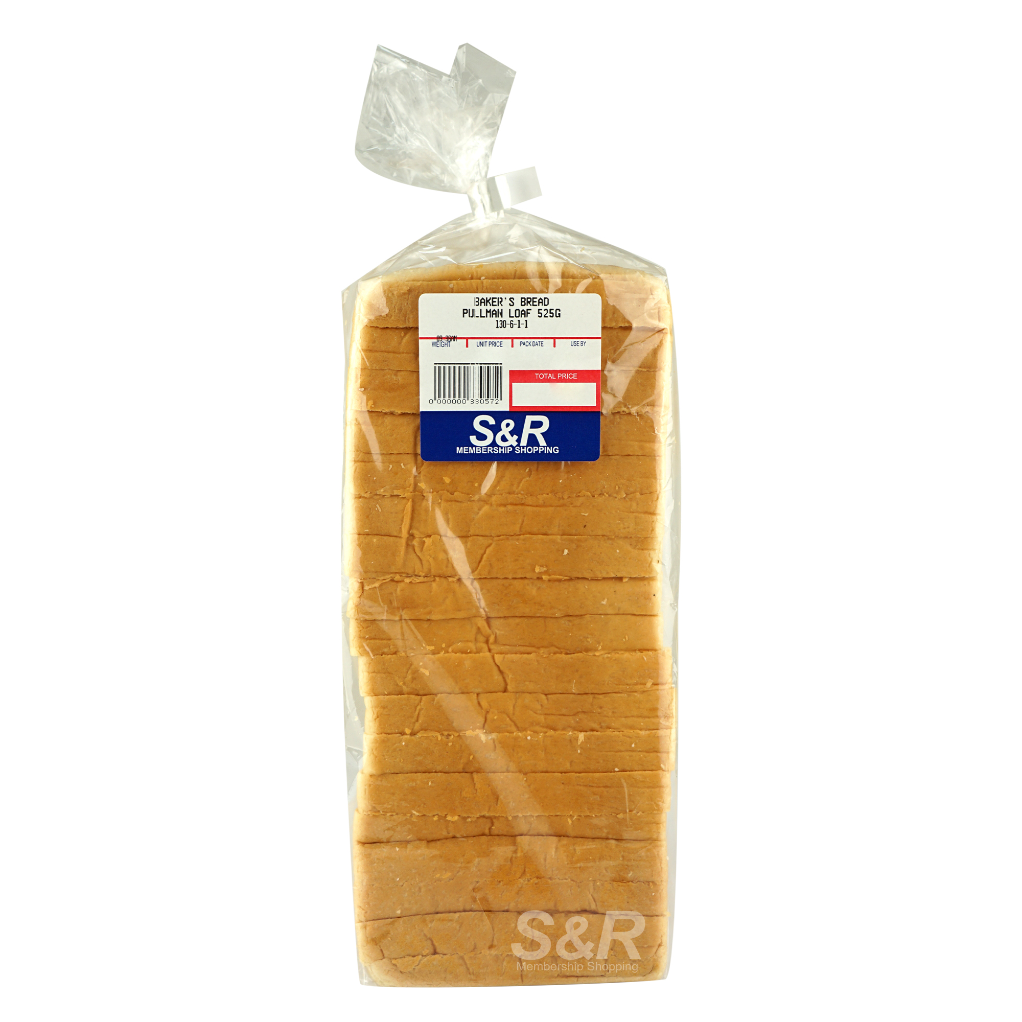 S&R Baker's Bread Pullman Loaf 525g